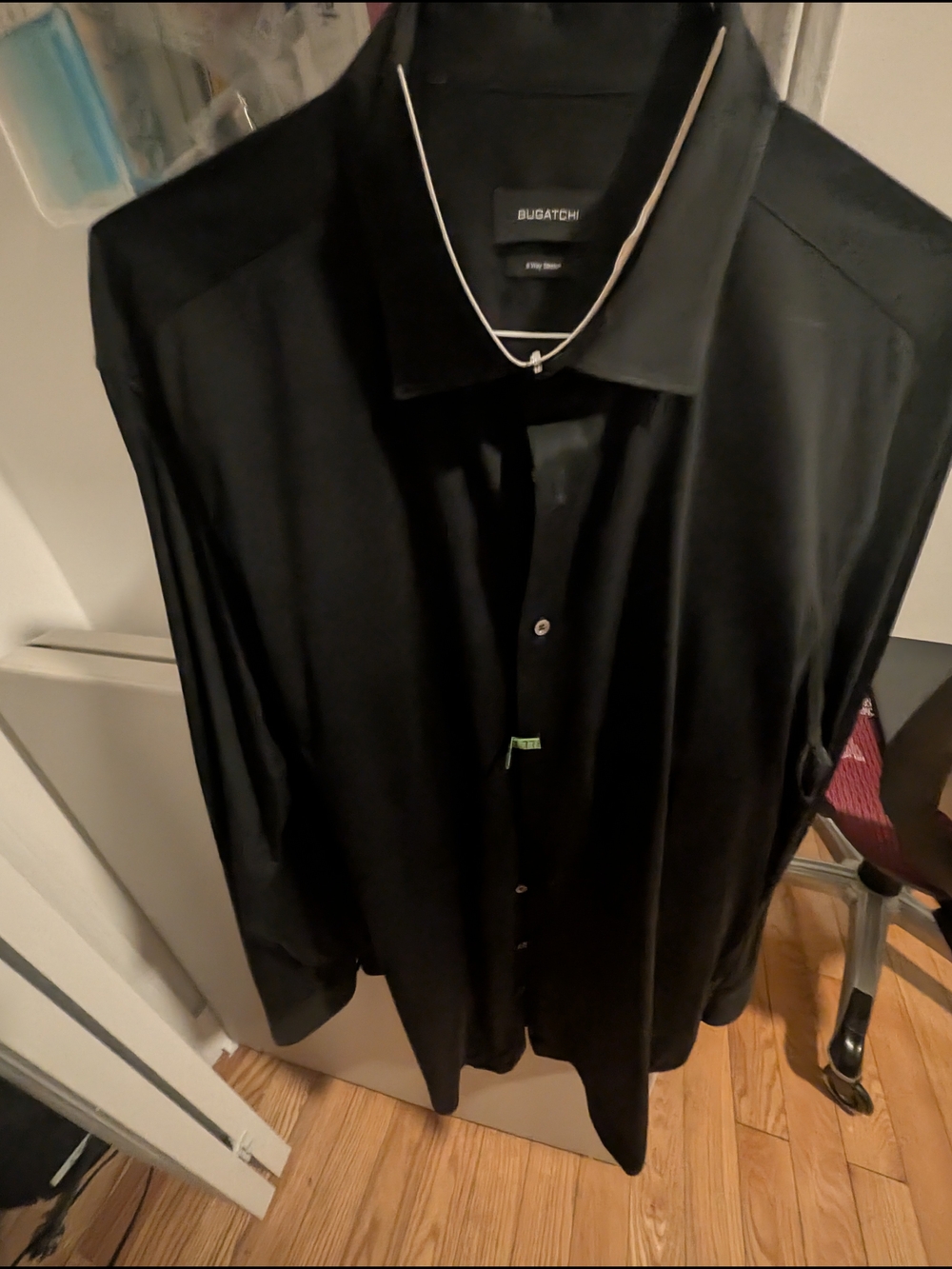 Bugatchi Men's Black Long-Sleeve Dress Shirt